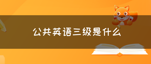 公共英语三级是什么(图1)