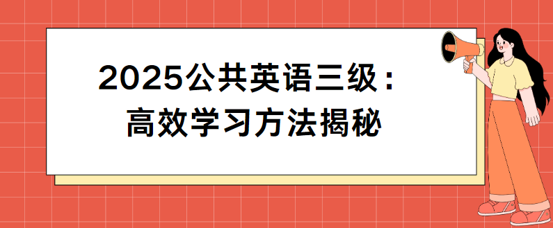 2025公共英语三级：高效学习方法揭秘(图1)